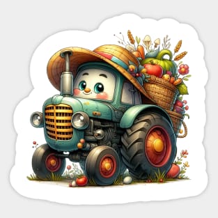 Cute Tractor Sticker